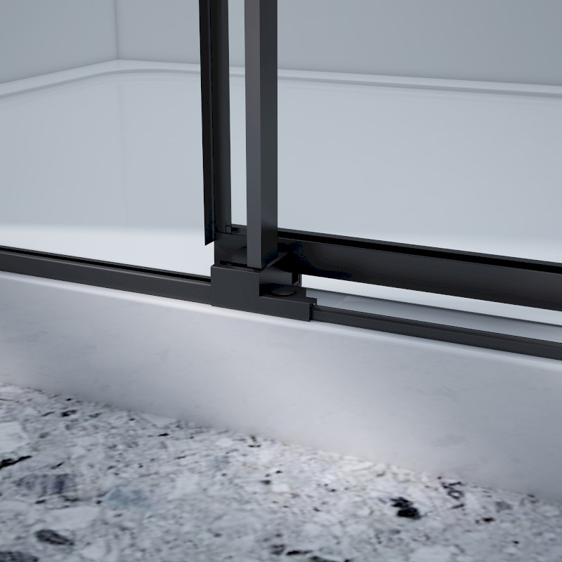 DRAGON BLACK sprchové posuvné dveře rohový vstup 900mm, čiré sklo GD4290B