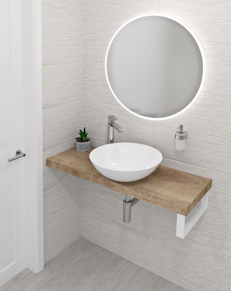 AVICE deska pod umyvadlo 250x36cm, tl.5cm, dub Rover AV2564