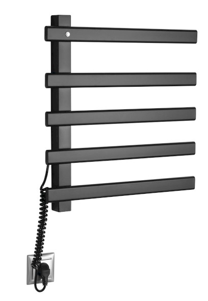 ELCOR elektrický sušák ručníků 480x520x50 mm, 63 W, černá mat EB530