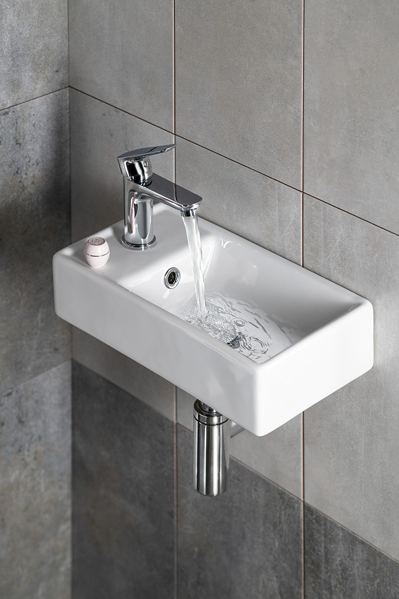 MINOS keramické umývátko 40x22cm, baterie vlevo, bílá 4759