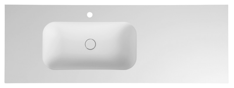 ARUBA umyvadlo, Rockstone, 130x51,5cm, levé, bílá mat AR130-B1L