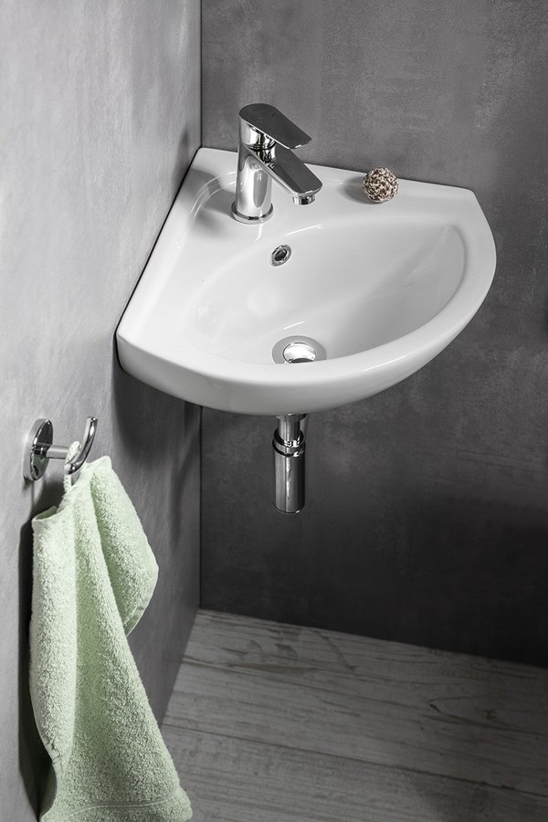 LUIGI keramické umývátko rohové 34x34 cm, bílá FS161