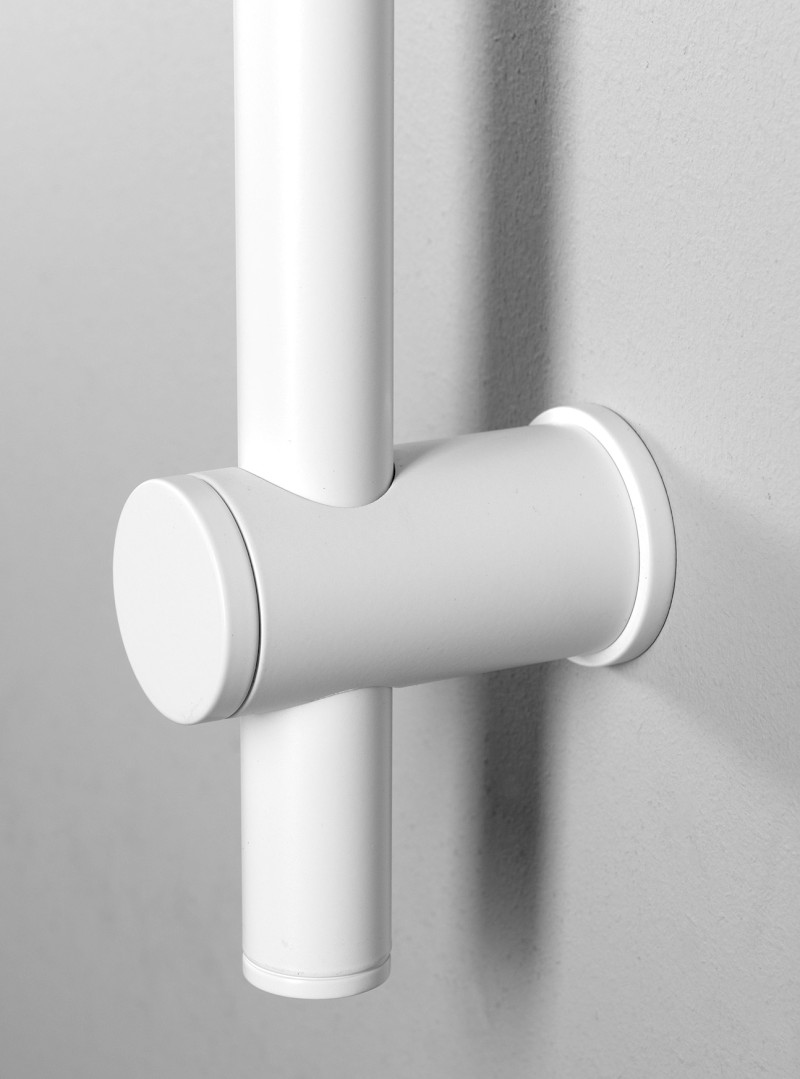 Sprchová tyč, posuvný držák, kulatá, 700mm, bílá mat SC014