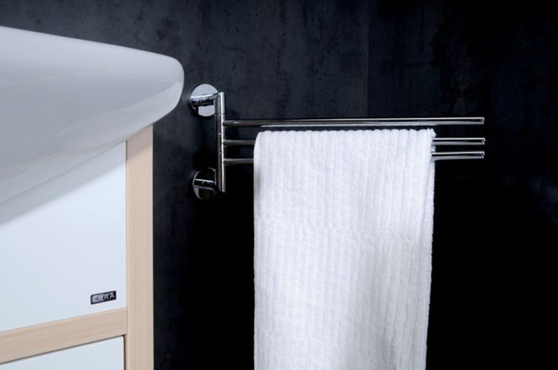 X-ROUND trojitý držák ručníků otočný 380mm, chrom XR407