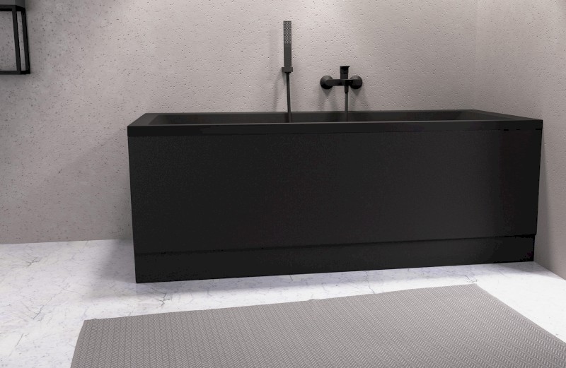 PLAIN panel čelní 150x59cm, černá mat, pravý 72759.21