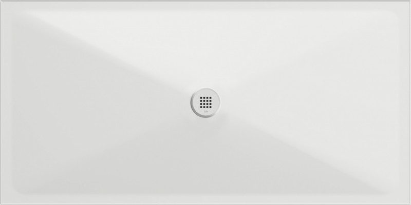Keramická sprchová vanička, obdélník 180x90x2cm, bílá mat 46180909