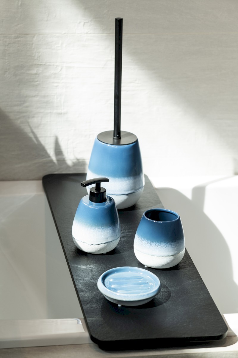 SHEJLA dávkovač mýdla na postavení, modrá SJ8005