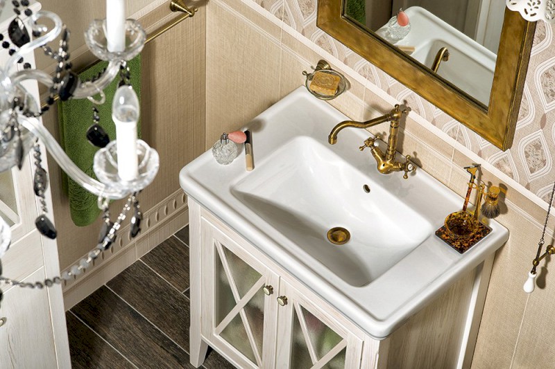 CROSS umyvadlová skříňka 70x81x47cm, starobílá CR275