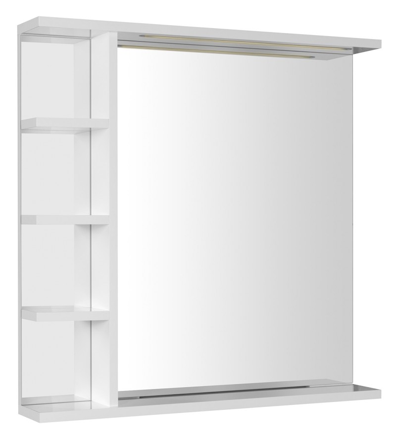 KORIN STRIP zrcadlo s LED osvětlením a policemi 70x70x12cm KO360S