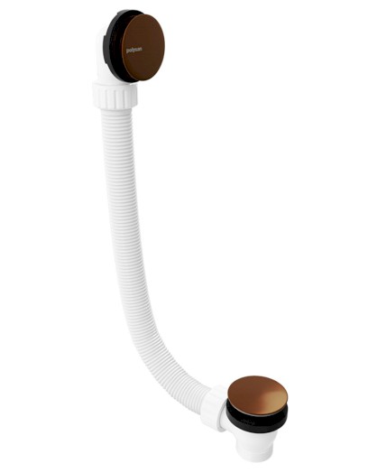 Vanová souprava bez napouštění, click-clack, délka 1200mm, zátka 72mm, měď mat 71858.70