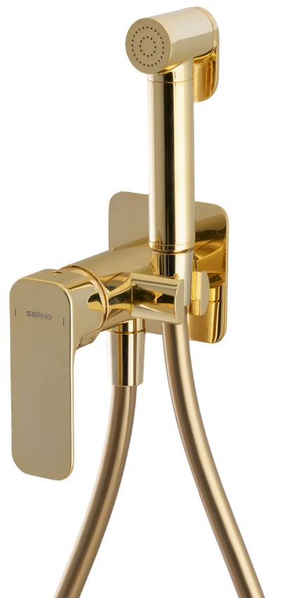 SPY podomítková bidetová baterie se Stop sprškou, zlato PY13/17