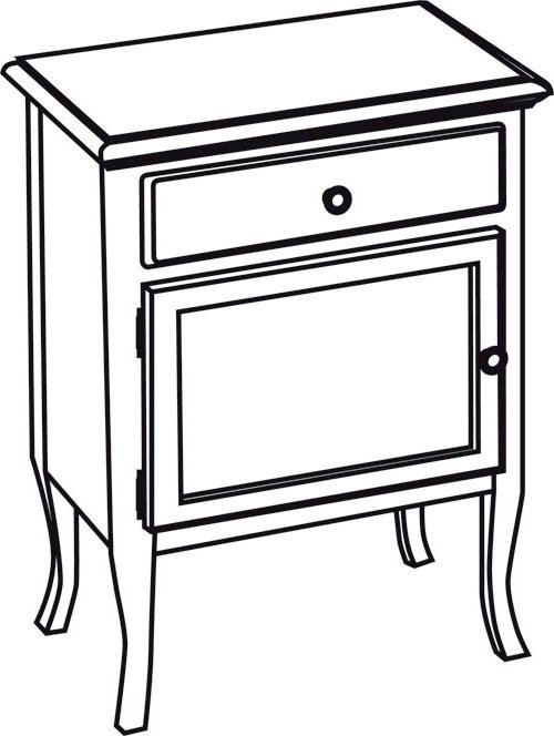 RETRO skříňka 60x80x38cm, starobílá, levá 1714