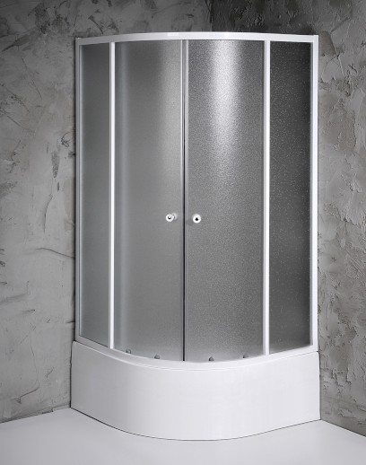 ARLEN čtvrtkruhová sprchová zástěna 900x900x1500 mm, sklo Brick BTR903