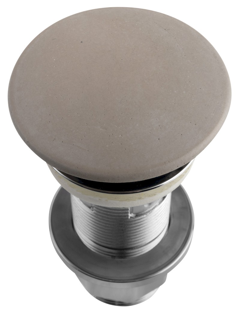 Umyvadlová výpust 5/4“, click-clack, betonová zátka, 10-80mm, písková mat FG914