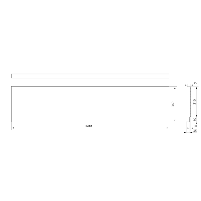DEEP PLAIN NIKA panel 160x36cm 73202