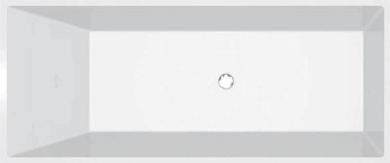 HERHIS volně stojící vana litý mramor 170x72x63cm, bílá 10613