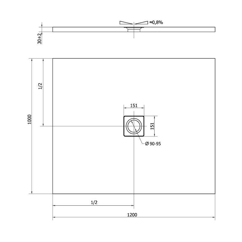 FLEXIA vanička z litého mramoru s možností úpravy rozměru, 120x100cm, hnědá mat 71563.71