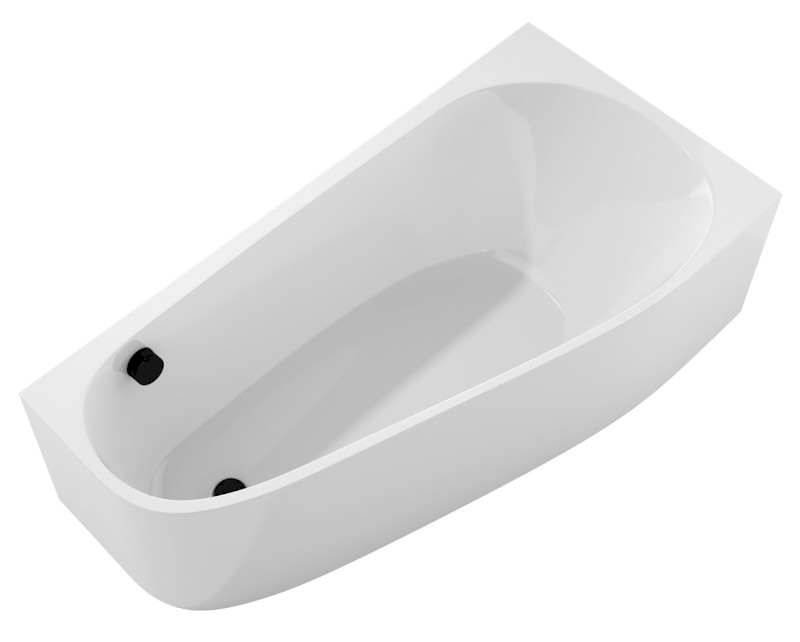PROJEKTA R MONOLITH asymetrická stojící vana 156x77x60cm, bílá 21111M