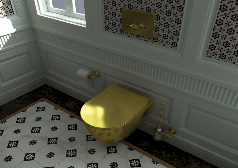 PAULA WC sedátko, SLIM, Soft Close, zlatá KC0903