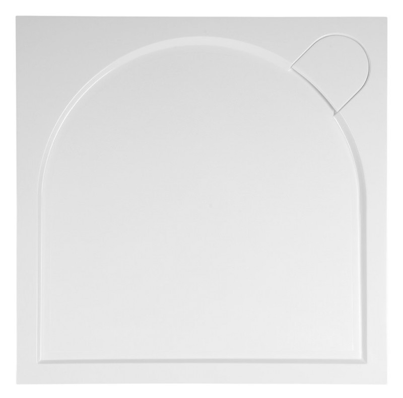 LARCA sprchová vanička z litého mramoru, čtverec 100x100cm, bílá PL001