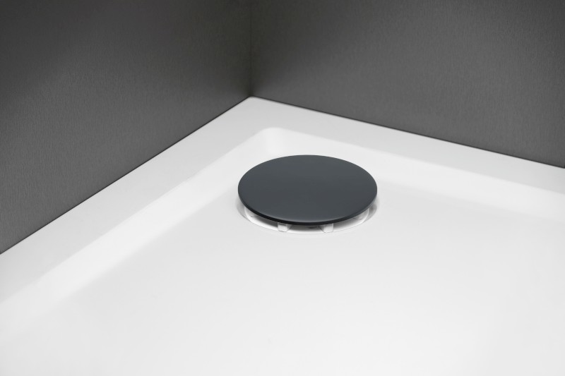 Vaničkový sifon, průměr 90mm, DN40, nízký, krytka gun metal 17916GM