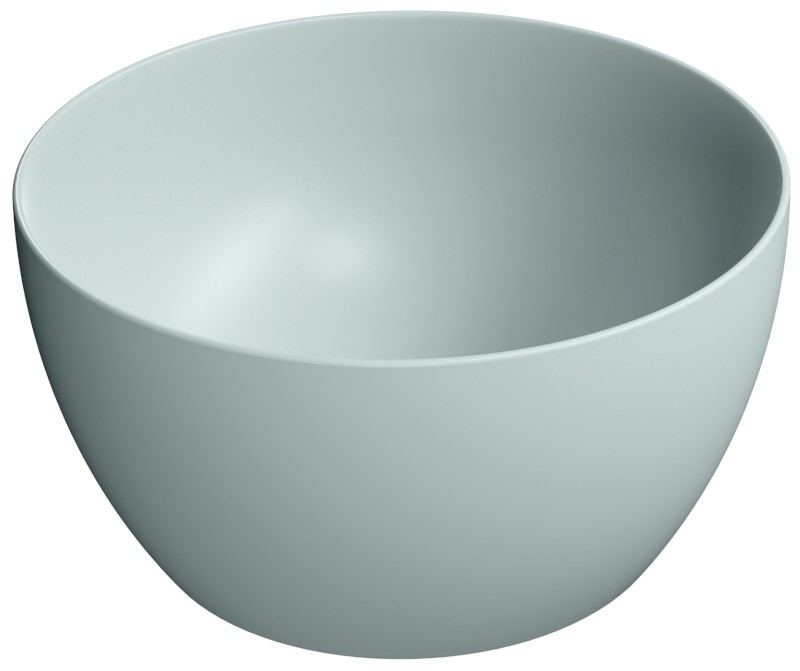 PURA keramické umyvadlo na desku vysoké, průměr 42cm, ghiaccio mat 885215