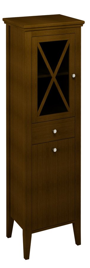 CROSS skříňka vysoká s prádelním košem 49x170x39cm, levá, buk CR316