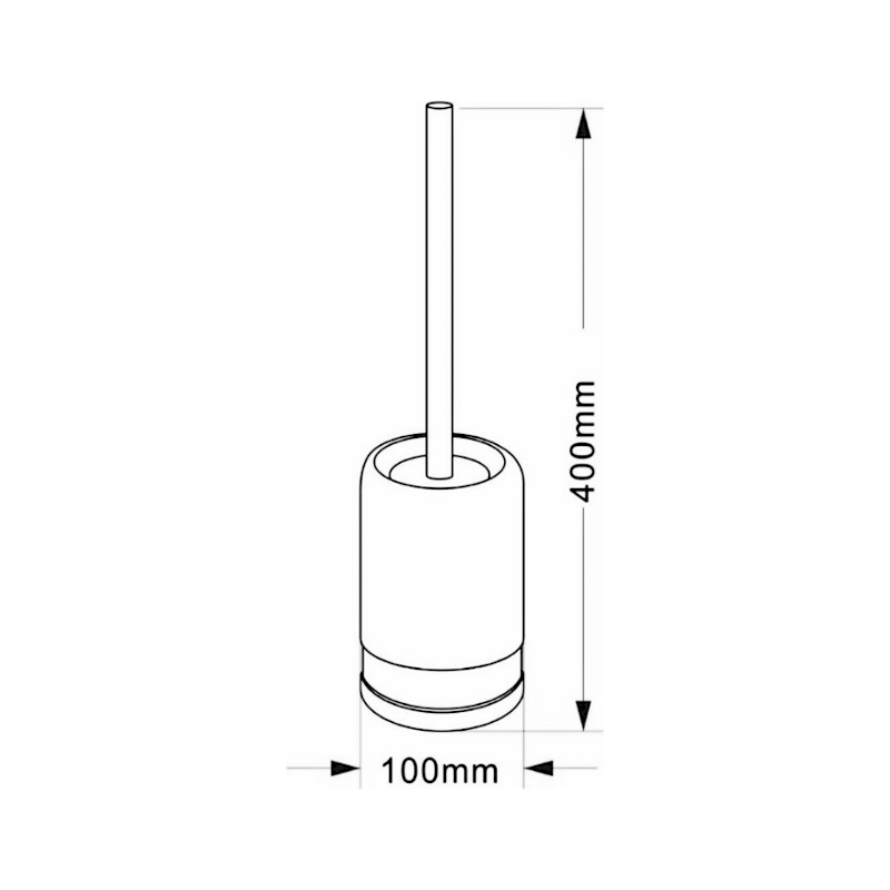 POSH WC štětka na postavení, mramor, šedá 2234407