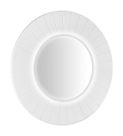 LUMIRO STRIP kulaté zrcadlo s LED osvětlením v rámu ø 75cm, bílá mat LR750-3131S