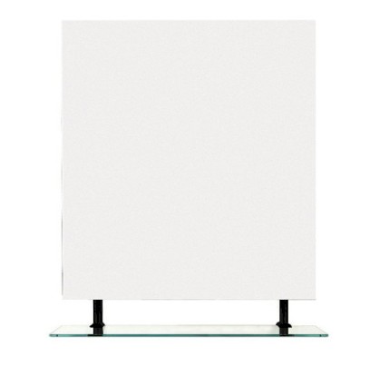 WEGA zrcadlo s policí 80x80cm, černá mat 60092-8B