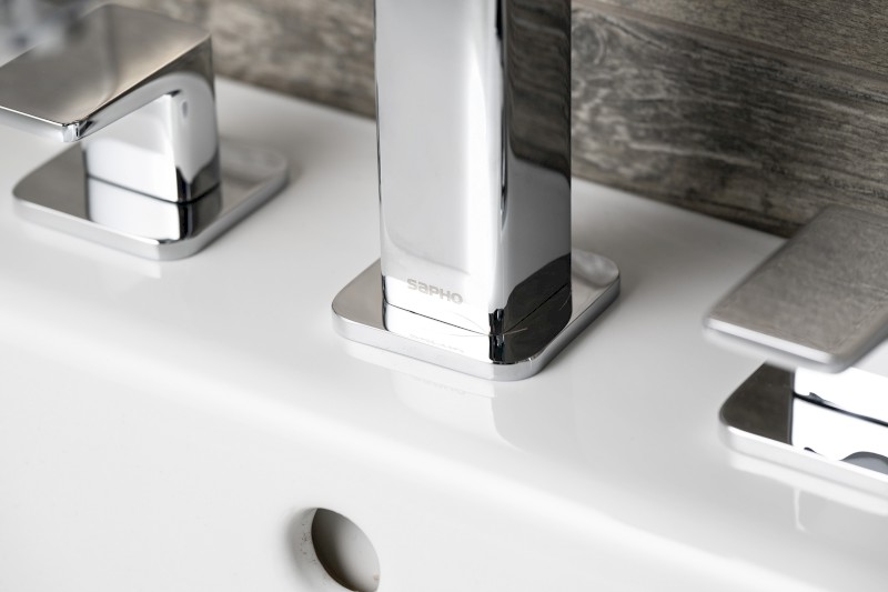 TURSI tříprvková stojánková umyvadlová baterie, chrom TI017