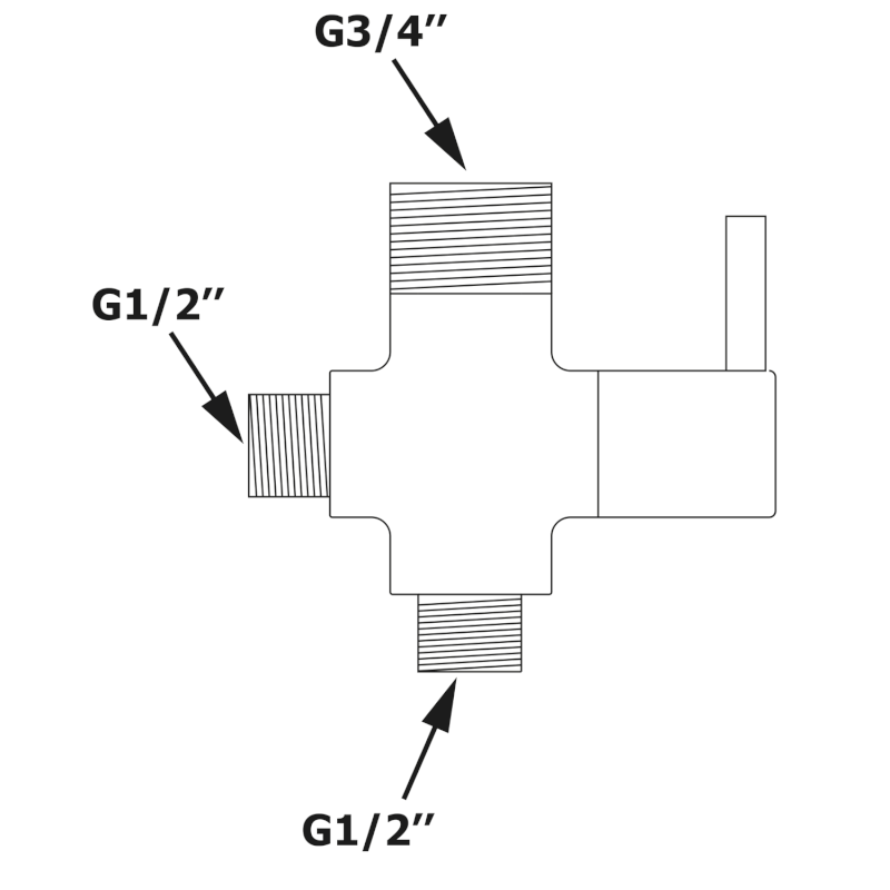 Přepínač sprchového sloupu M1/2