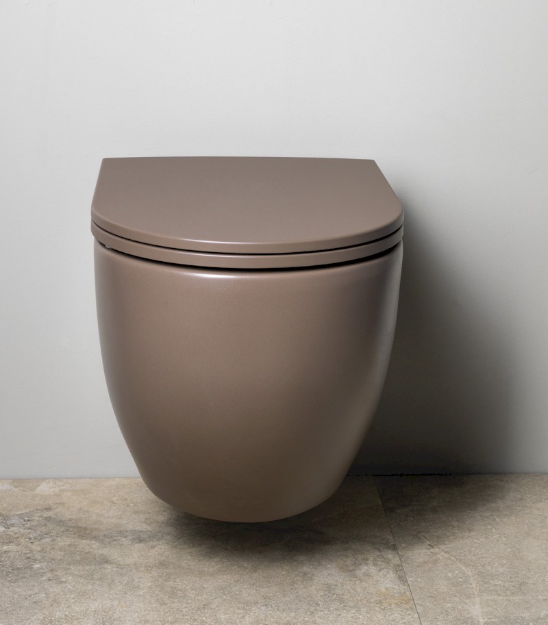 INFINITY závěsná WC mísa, Rimless, 36,5x53cm, taupe 10NF02005-2H