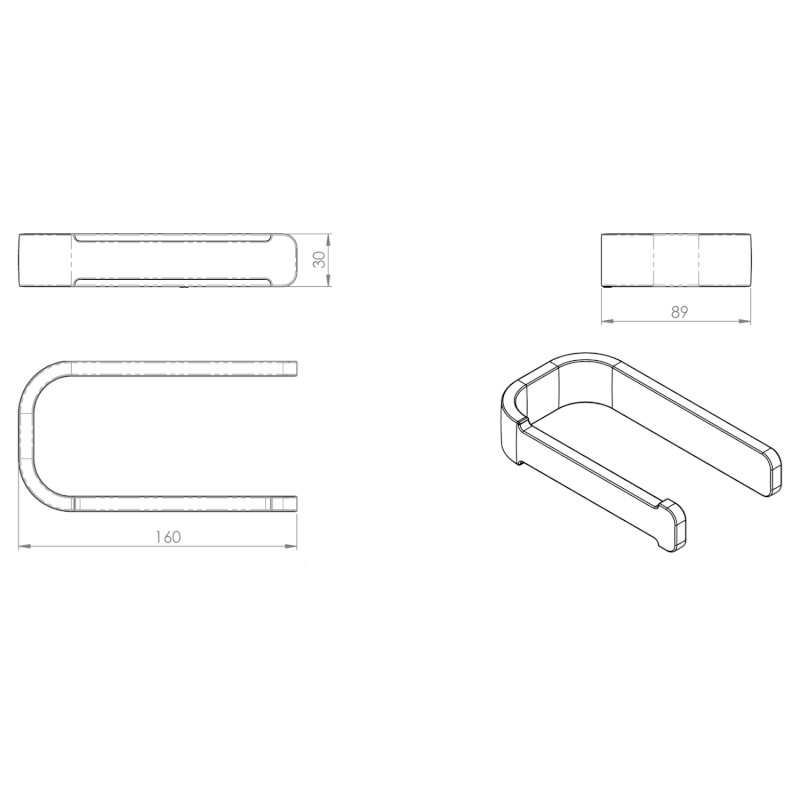 OUTLINE držák toaletního papíru, chrom 322413