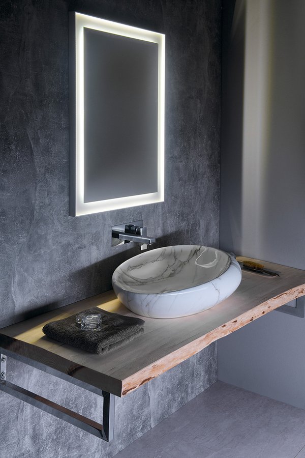 DALMA keramické umyvadlo na desku, 68x44cm, carrara MM317