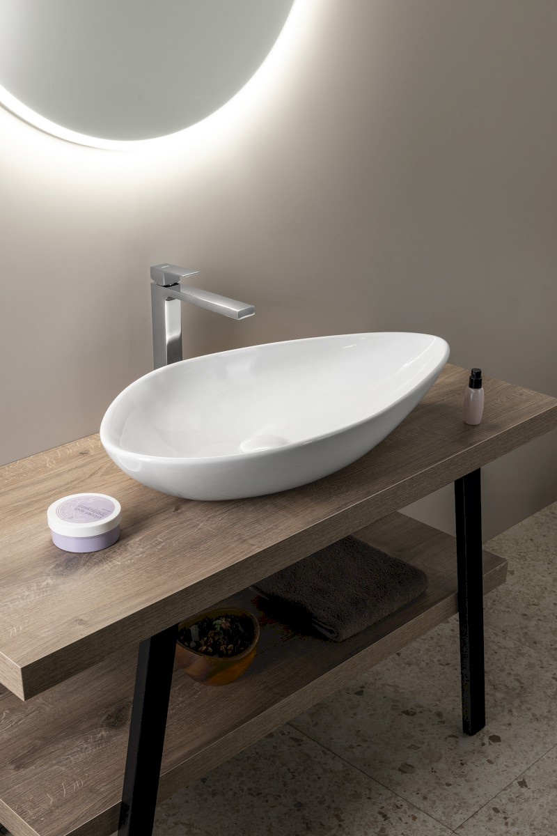 OVALI keramické umyvadlo 74x38,5cm, bílá TU0713