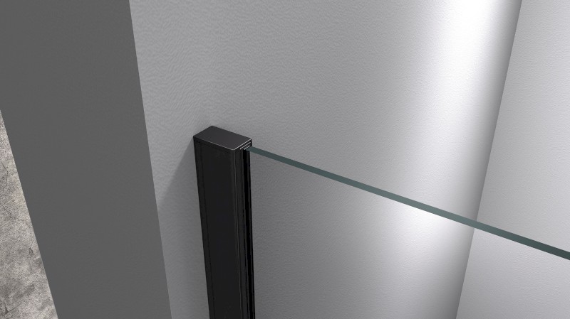 MODULAR SHOWER BLACK jednodílná zástěna pevná k instalaci na zeď, 800 mm MS1-80B