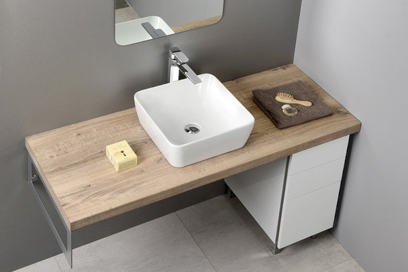 SAND/NUBES keramické umyvadlo na desku 38x38cm, bílá ExtraGlaze 903811