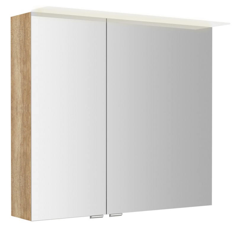 LINEX galerka s LED osvětlením, 80x70x15cm, dub alabama LX080-0022