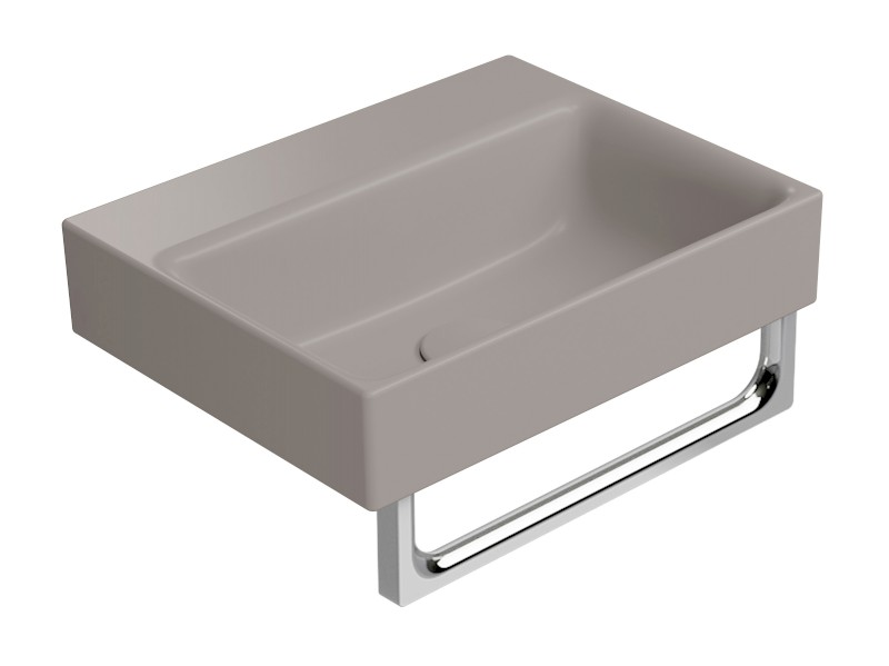 NUBES keramické umývátko 40x32cm, bez otvoru, tortora mat 9684005