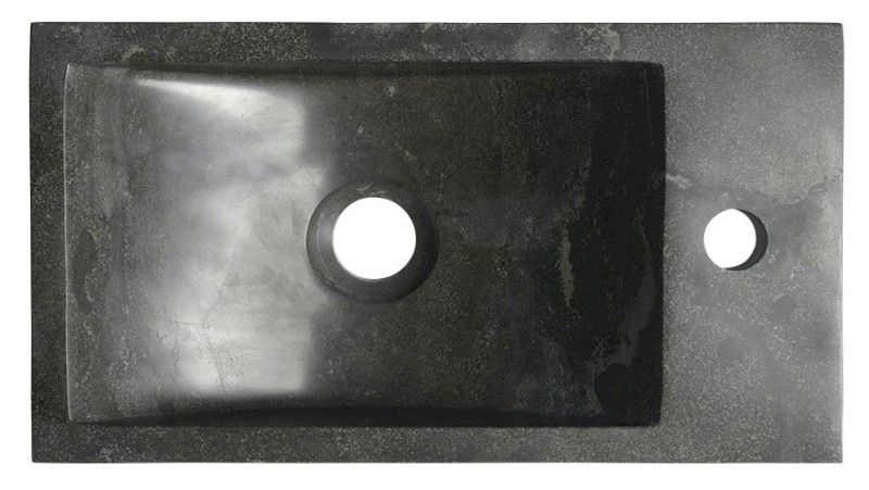BLOK kamenné umývátko 40x22cm, baterie vpravo, antracit 2401-28