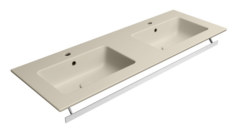 PURA keramické dvojumyvadlo Slim 122x46cm, creta mat 8888108