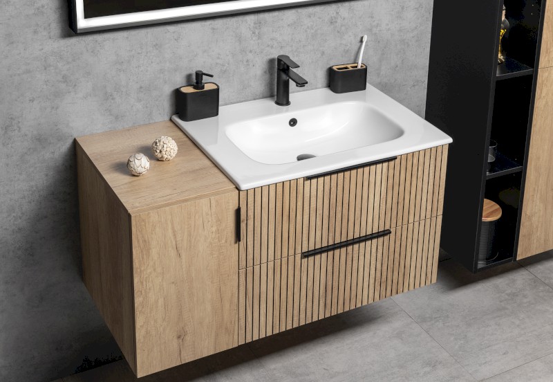 CIRASA STRIP umyvadlová skříňka 69,8x52x46cm, dub Alabama CR701-2322