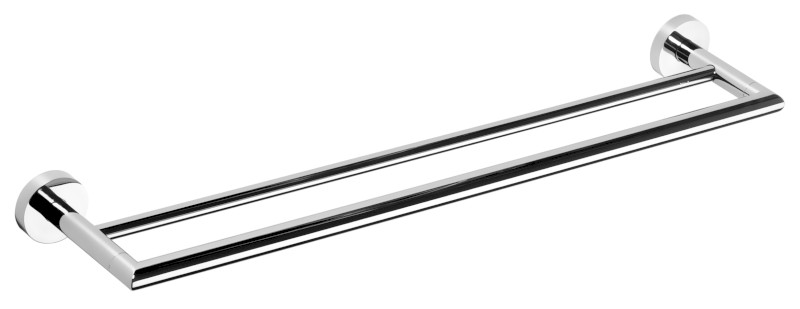 X-ROUND E dvojitý držák ručníků 800mm, chrom XR425