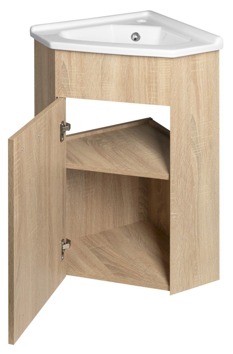 ZOJA umyvadlová skříňka rohová 39x74x39cm, dub platin pro 1601-40 50346