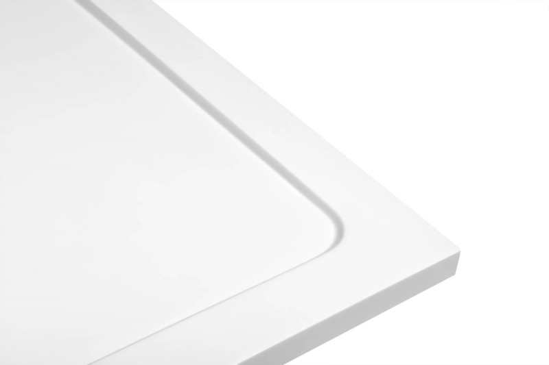 TECMI sprchová vanička z litého mramoru, čtverec 80x80cm, bílá PQ008