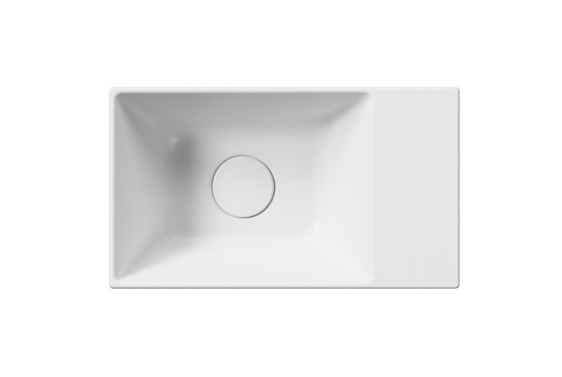 KUBE X keramické umývátko 40x23cm, bez otvoru, pravé/levé, bílá mat 9484009