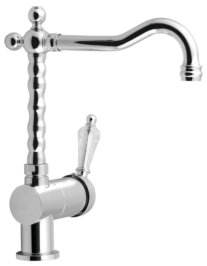 KIRKÉ CRYSTAL stojánková dřezová baterie, páčka krystal, chrom KI14KC