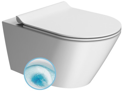KUBE X závěsná WC mísa, GeniusFlush, 36x55cm, bílá dual-mat 941309