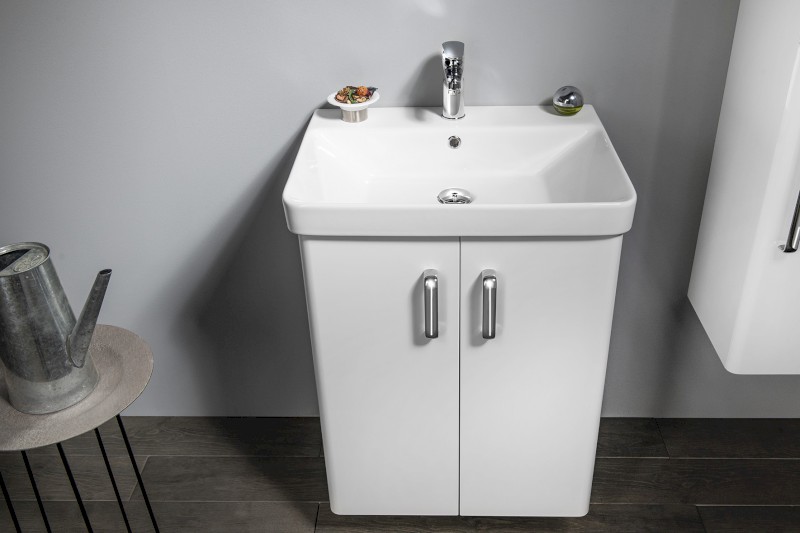 THEIA umyvadlová skříňka 56,4x70x44,2cm, 2xdvířka, bílá TH062-3030